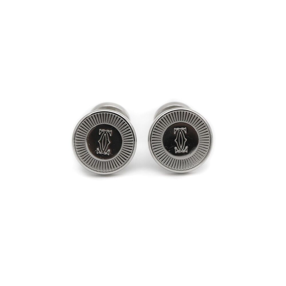 Cartier Silver Double C de Cartier cufflinks
